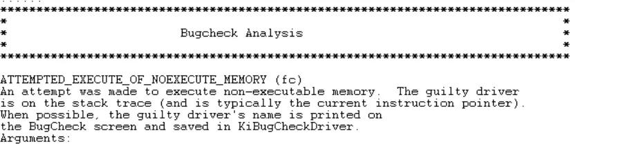 Attempted execute of NX