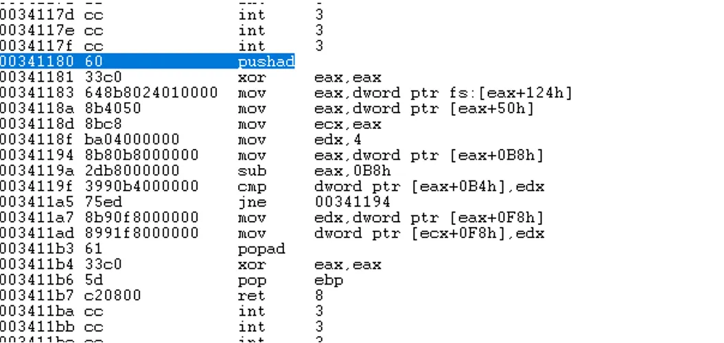 Shellcode working