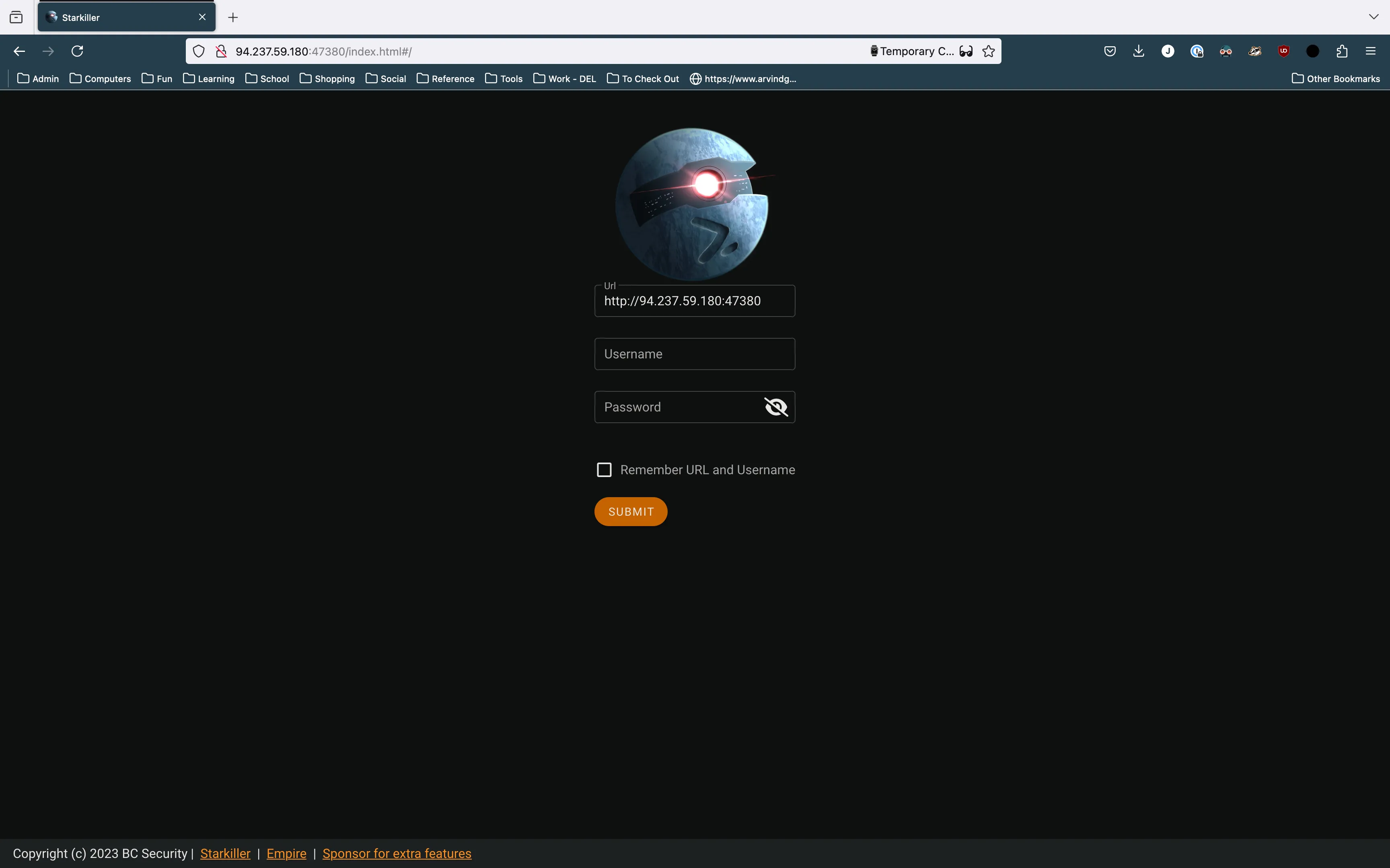 Starkiller Login