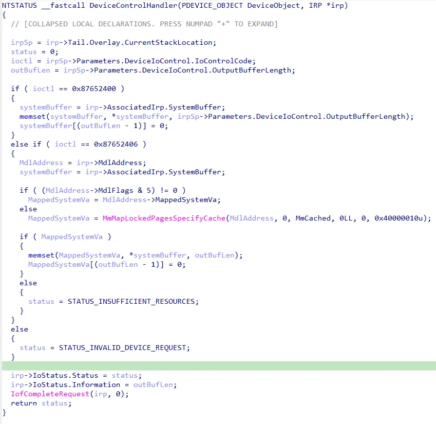 DevControl Fixed decomp
