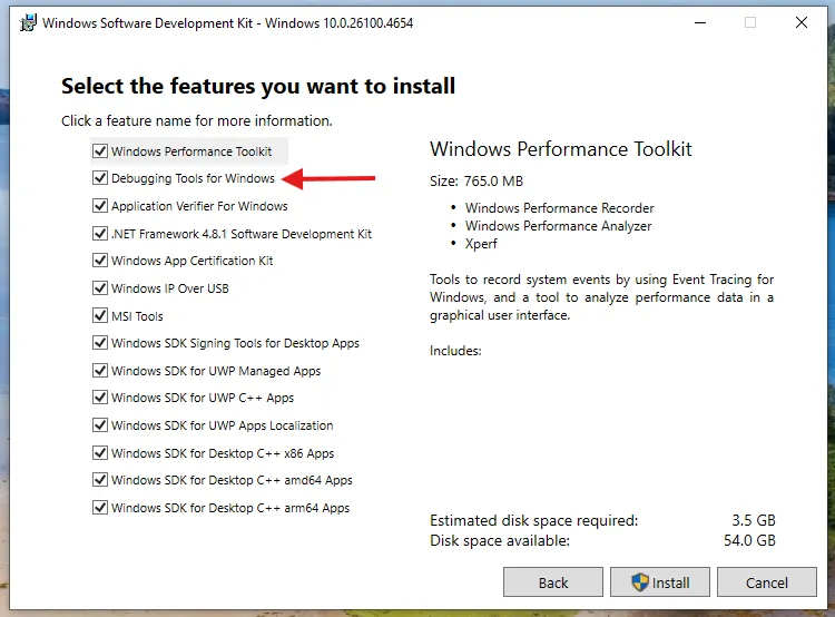 Install SDK features