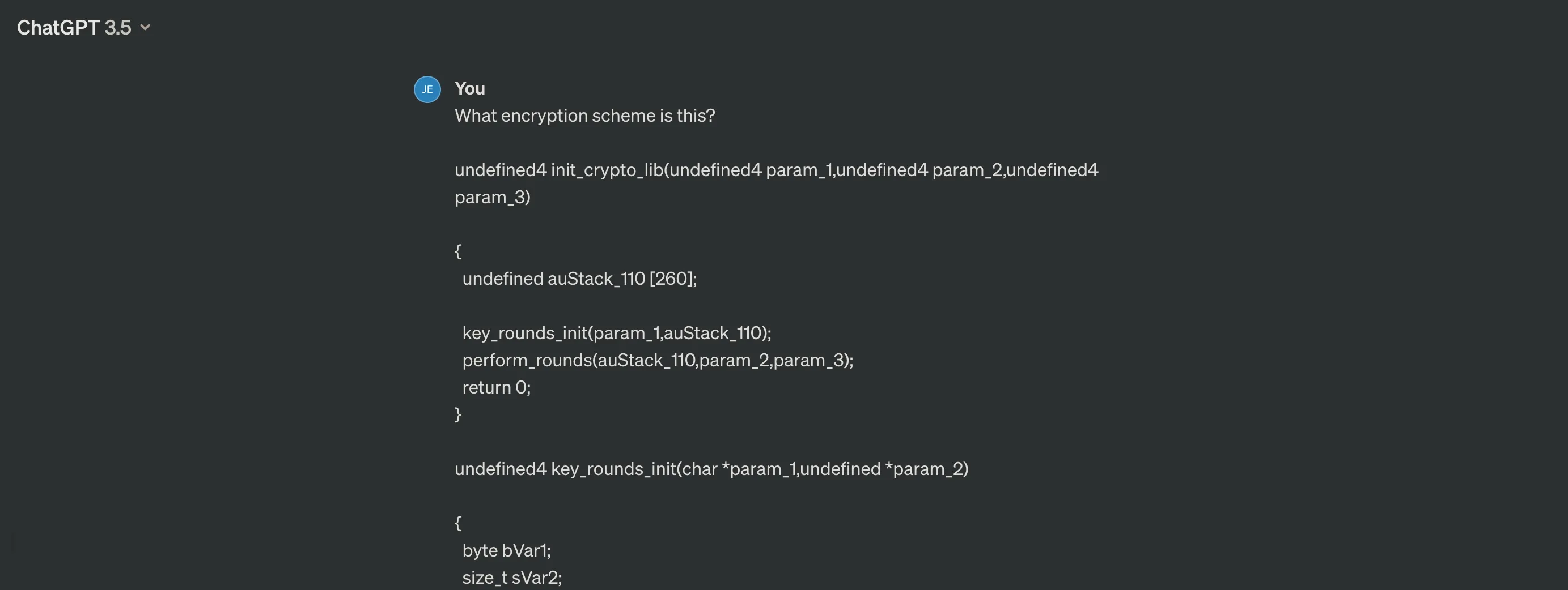 ChatGPT Question