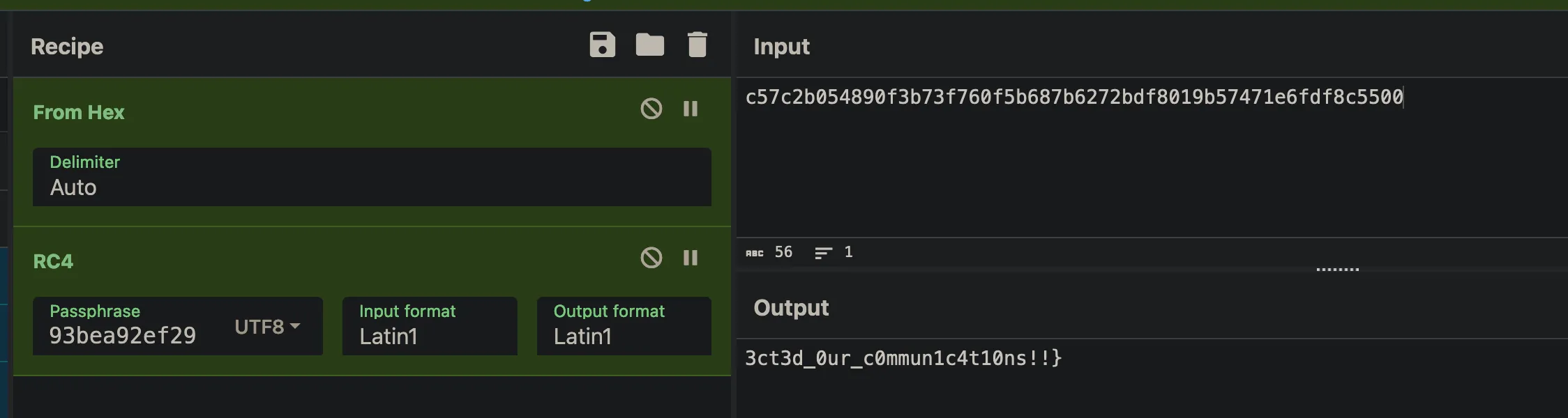 CyberChef Key Decode
